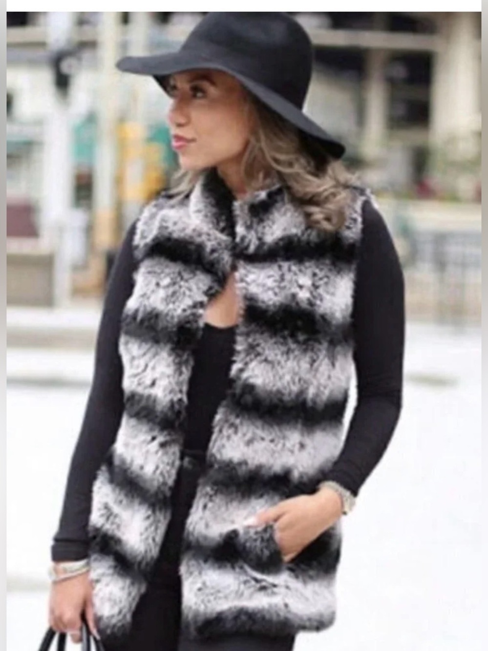 Faux Fur Mink Lined Vest by Rachel Zoe